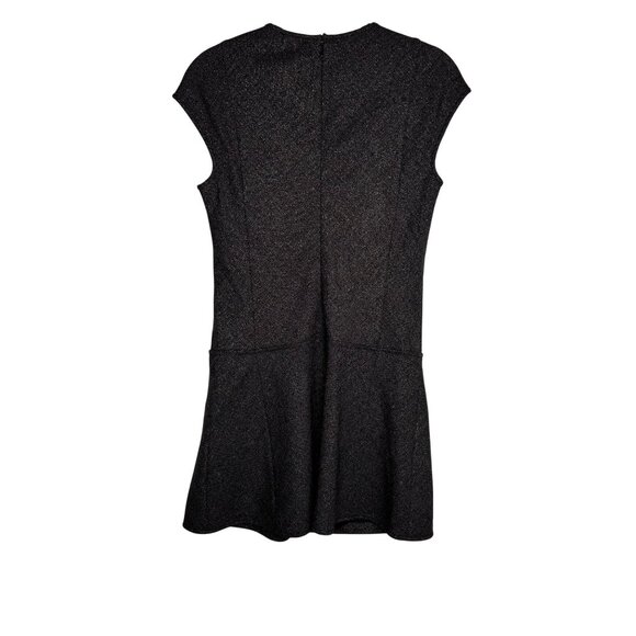 Theory Metallic Thread Dropped Waist Dress Sz 4 Pockets Olpia Harlequin Workwear - Picture 6 of 10